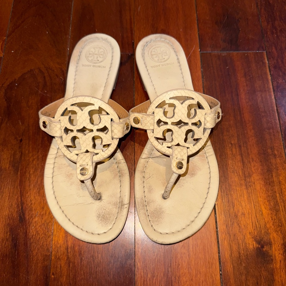 Tory Burch Tan Leather Sandals